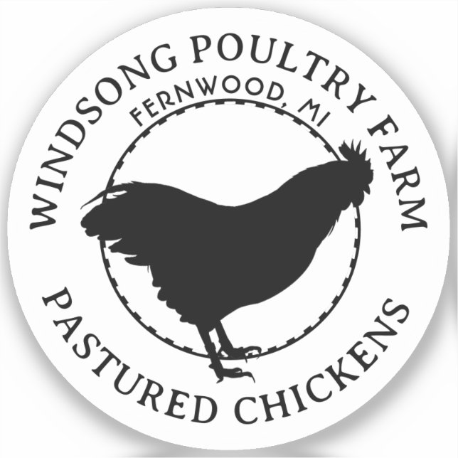 Sticker Plymouth Rock Hen Vinyl voiture ou fenêtre décolle (Recto)