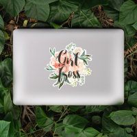 Poche à ressort bleu aquarelle Floral Girl Boss