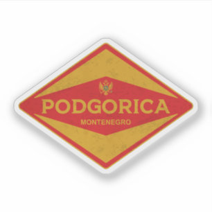 Sticker Podgorica Monténégro Vintage