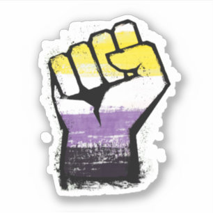 Sticker Poing de la fierté non binaire