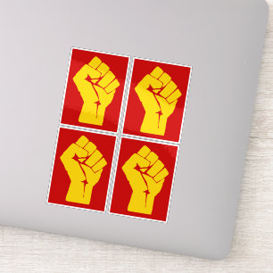 Sticker Poing, Rebelle, Émeute, Résistance, Style Communis