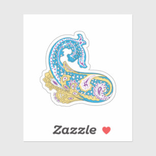 Sticker Point, Sherpa Blue, Design de sable doré