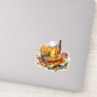 Sticker Poisson et frites