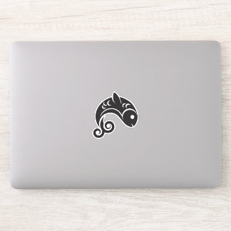 Sticker poisson noir sauteur