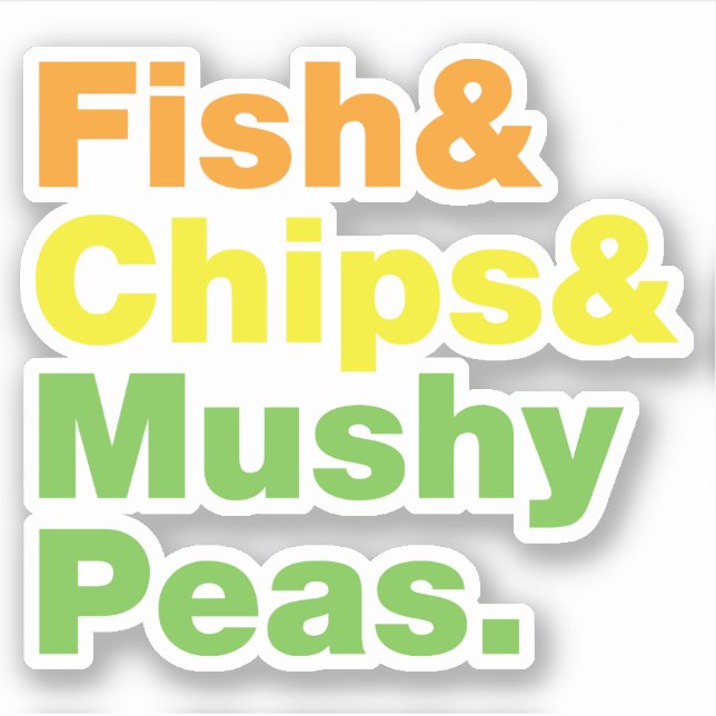 Sticker Poissons & Chips & Pois Musqués. (Devant)
