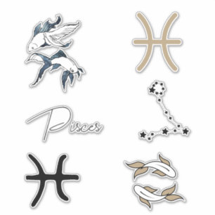 Sticker Poissons jumeaux astrologie poisson zodiac anniver