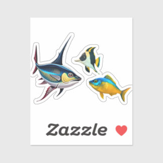 Sticker poissons mignons