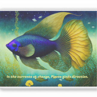 Sticker Poissons. signe astrologique, amovible