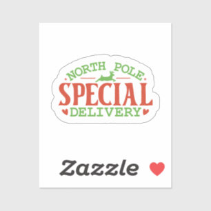 Sticker Pôle Nord Livraison spéciale Noël
