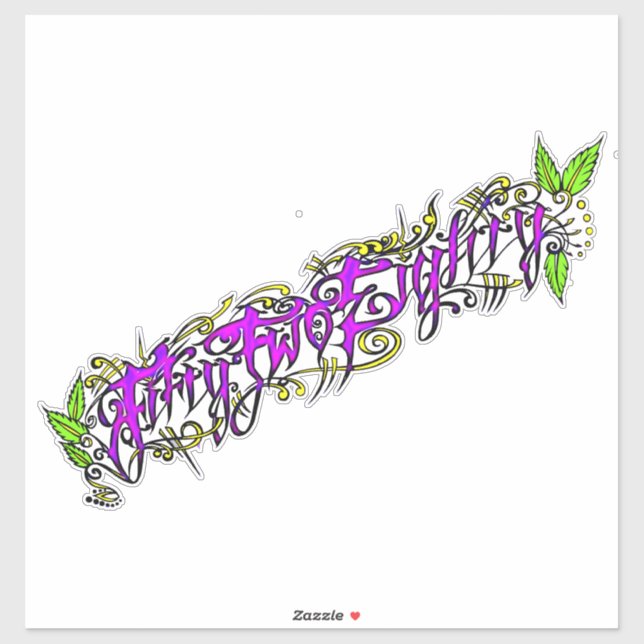 Sticker Police Filigree Fifty Two Eighty (Feuille)