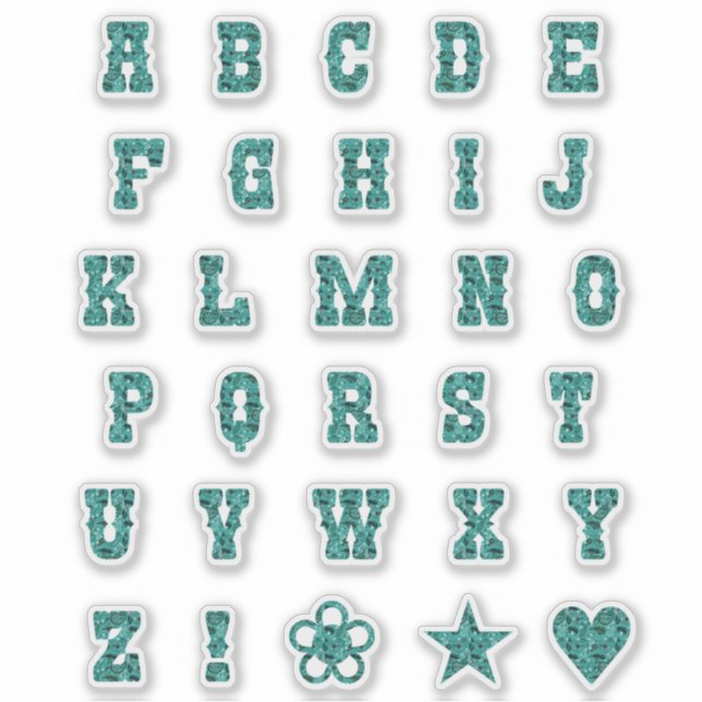 Sticker Polices de thème occidental Lettres alphabet Paisl (Devant)
