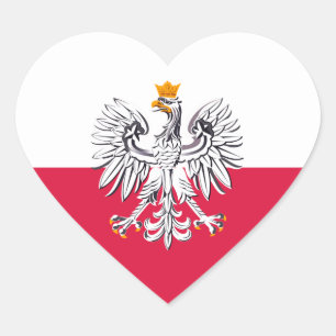 Sticker Pologne, Aigle, Polska, Drapeau polonais