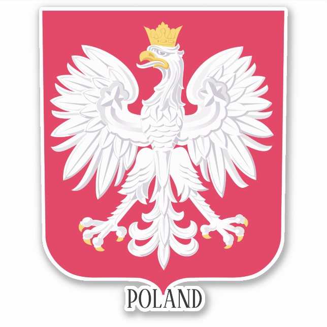 Sticker Pologne Armoiries Nationales Patriotique (Devant)