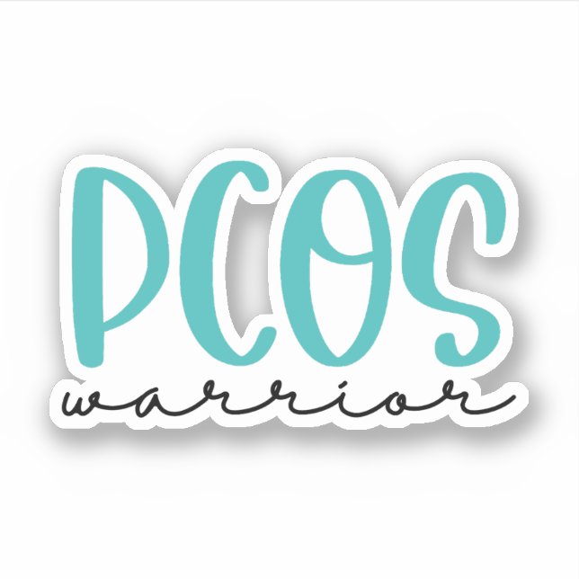 Sticker Polycystic Ovary Syndrome Awareness, PCOS Warrior (Devant)