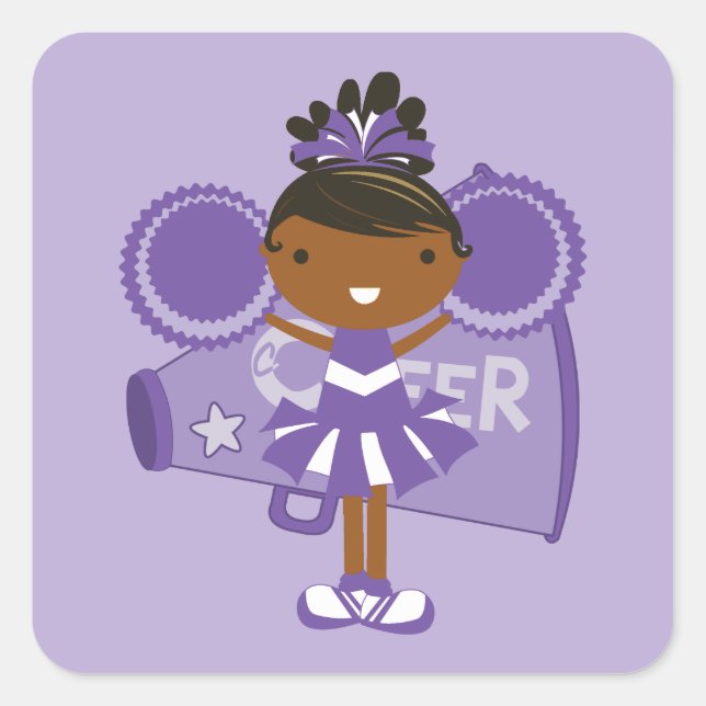 Sticker Pom-pom girl violet KRW Favoriser (Devant)