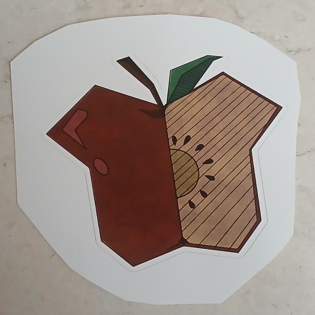 Sticker Pomme Angulaire (Créateur téléchargé)