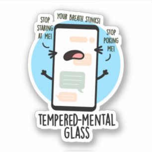 Sticker Pomme de téléphone portable amusante en verre trem