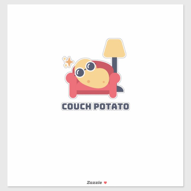 Sticker Pomme de terre au canapé (Feuille)