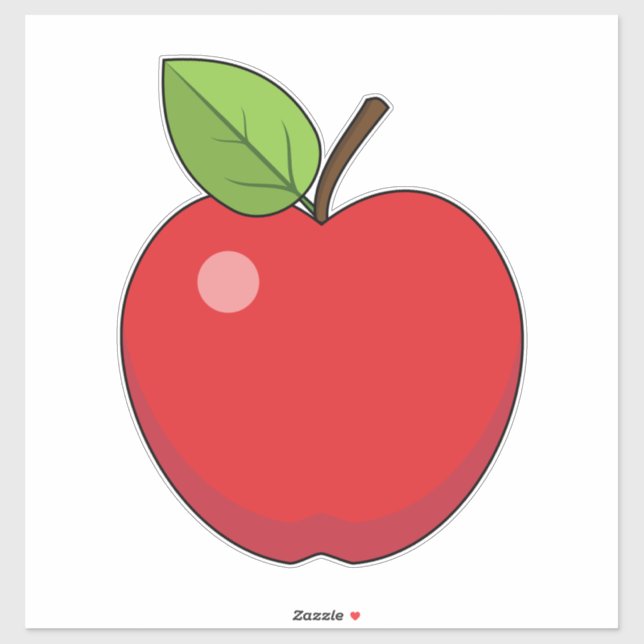 Sticker Pomme rouge (Feuille)