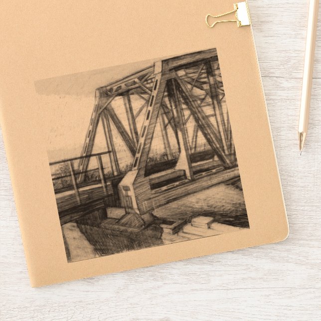 Sticker Pont vieux pencilart Monochrome (Carnet)