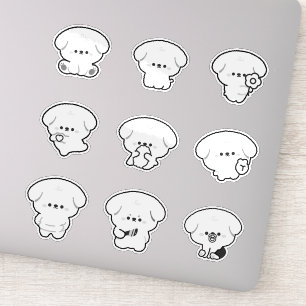 Sticker Poodle mignon