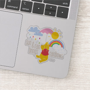 Sticker Pooh   Sun & Rain Apporte Rainbows Citation