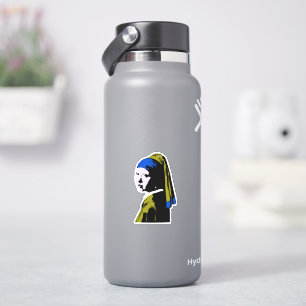 Sticker Pop Art Girl Pearl Earring