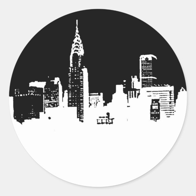 Sticker Pop Art New York City Panorama (Devant)
