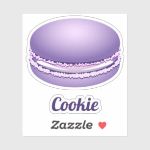 Sticker Pop Art Purple Macaron Cookie