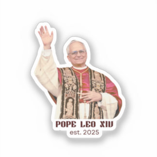 Sticker Pope Leo XIV Est 2025 Commemorative