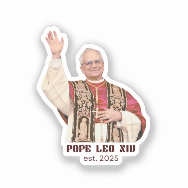 Sticker Pope Leo XIV Est 2025 Commemorative (Recto)