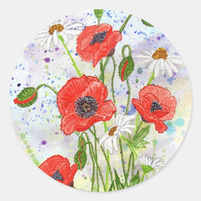 Sticker 'Poppies' (Devant)