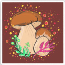 Sticker Porcini Vinyl