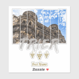 Sticker Porta Nigra à Trier vintage Moselle Souvenir