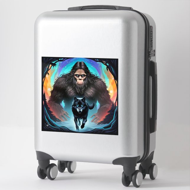 Sticker Portail Bigfoot et Wolf (Sur valise)
