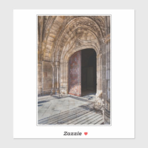 Sticker Porte de la cathédrale Se de Braga. Braga, Portuga