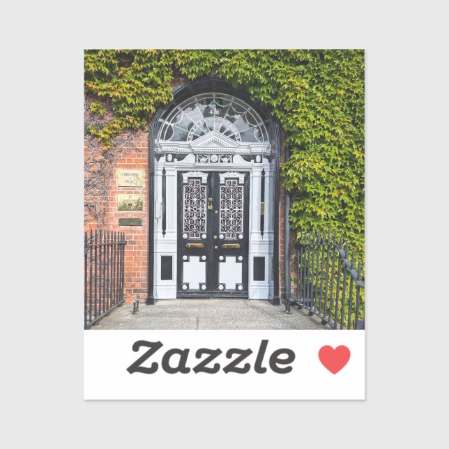Sticker Porte géorgienne de Dublin (Feuille)