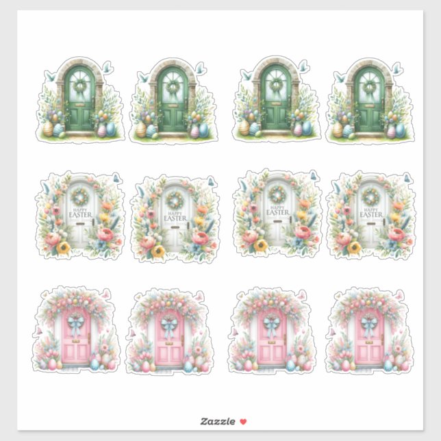 Sticker Portes de Pâques (Feuille)