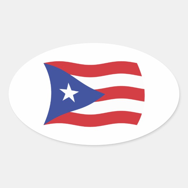 Sticker Porto Rico Flag (Devant)