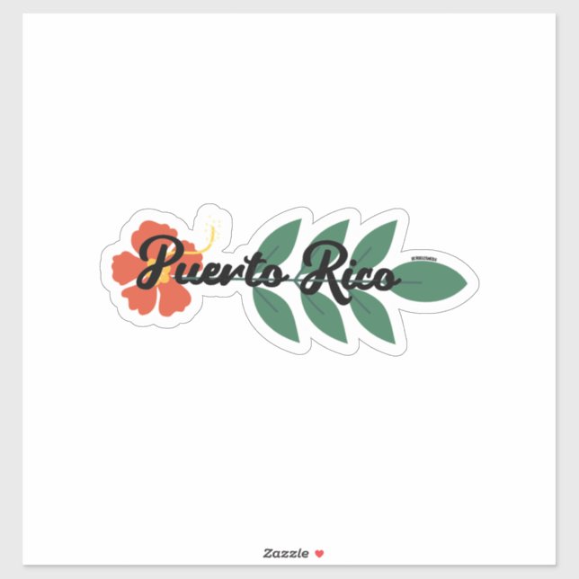 Sticker Porto Rico - Hibisco (Feuille)