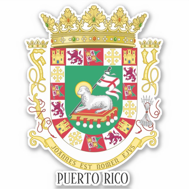 Sticker Porto Rico National Armoiries Patriotique (Devant)