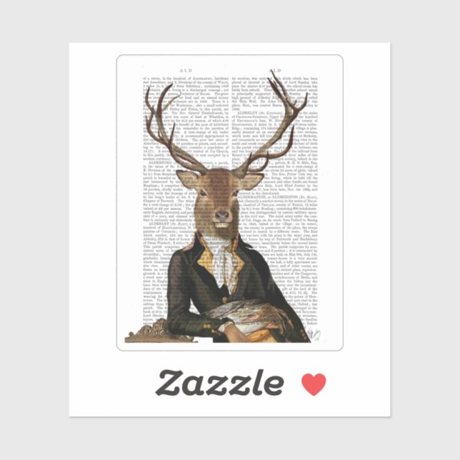 Sticker Portrait de cerfs (Feuille)