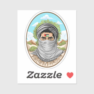 Sticker Portrait de la Liberté palestinienne