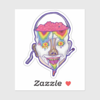 Sticker Portrait en tête de boucle 3"x3"