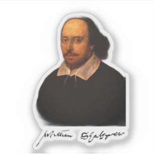 Sticker Portrait et signature de Shakespeare