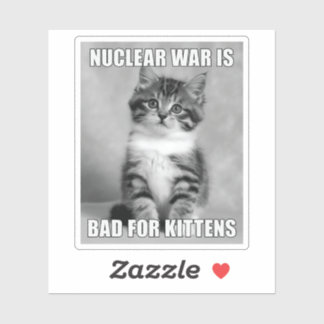 Sticker Portrait sombre de chaton avec un message sombreme