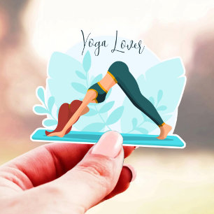 Sticker Pose de Yoga de Chien - Conception personnalisée m