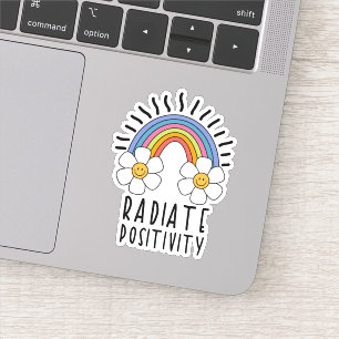 Sticker Positivité du rayonnement   Arc-en-ciel coloré et 