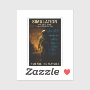 Sticker Poster de la première phase de simulation - Glitch