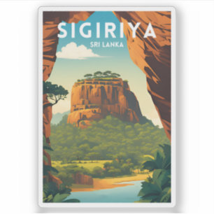 Sticker Poster de voyage traditionnel Sigiriya
